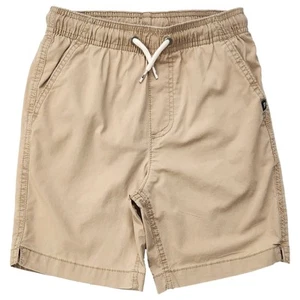 Quicksilver Boys Tan Drawstring & Elastic Waist Khaki Shorts - Picture 1 of 2