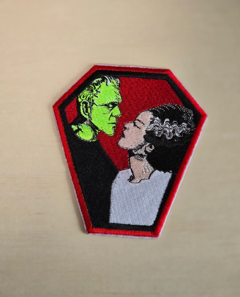 Parche Frankenstein Monstruo y Novia 3,75 pulgadas Hierro en Apliques Bordados Foto 1 de 1