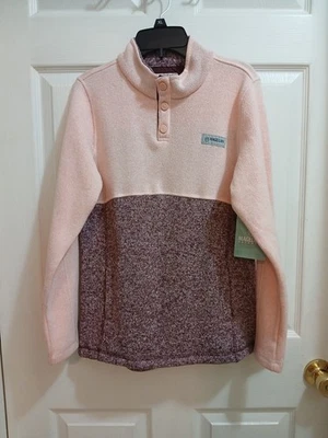 Magellan Outdoors Girls XL Quarter Snap Fleece Lined Pullover Rose Quartz/Wine - Image 1 of 4