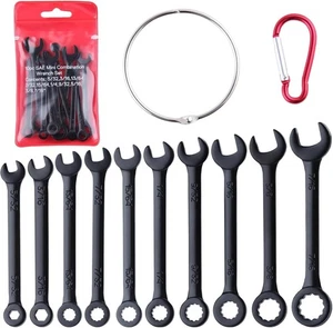 10-teiliges Mini-Schraubenschlüssel-Set Standard SAE 5/32"-7/16" Zündung - Bild 1 von 7