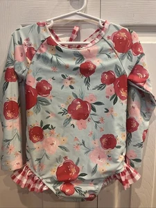 Boutique Marie Nicole Clothing Long Sleeve Floral Swimsuit Size 4/5 - Picture 1 of 7