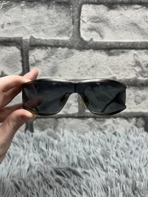 Y2K Salvatore Ferragamo 金属镜框面具太阳镜 (Y0059) — 第 1/4 张图片