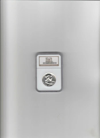 1958 NGC PR 67 Silver Franklin Half Dollar, Certified Proof 67 Silver 50C Coin Cover