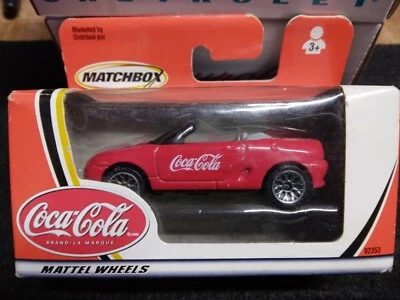 Matchbox Coca Cola Mattel 2002 red Opel Calibra MGF  - Image 1 of 3