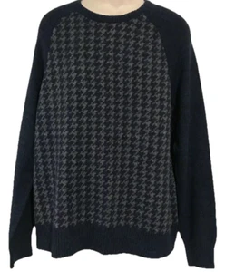 Casual Urban Pipeline Crewneck Sweater Size XXL Navy Blue Black Zig Zag Stylish - Picture 1 of 5