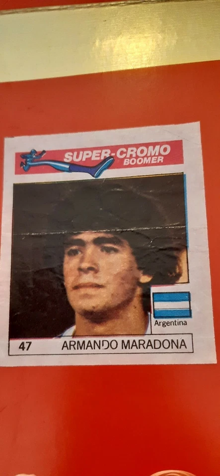 BOCA JUNIOR ARGENTINA MARADONA ROOKIE MUNDIAL 82 CHICLE BOOMER SUPER CARD RARO  - Imagen 1 de 4