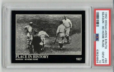 1992 MEGACARDS BABE RUTH SEASON 60 HOME RUNS BABE RUTH YANKEES PSA 10 LOW POP - Image 1 of 2