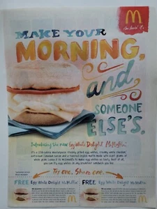 2013 McDonalds Restaurant Einführung Eiweiß Genuss Mcmuffin Anzeige - Bild 1 von 1