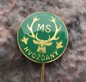 Vintage Hvozdany CMS Czech Hunting Association Deer Stag Hunters Pin Badge - Picture 1 of 8