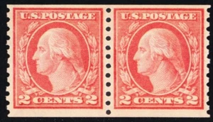 454, Mint VF NH Genuine Coil Pair With PFC Certificate - Stuart Katz - Picture 1 of 2