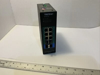 Trendnet TI-PG102i 10-Port Industrial Gigabit L2 Pulled From Working Environment - Image 1 of 4