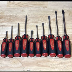Craftsman Professional Phillips Flat Slotted Screwdriver Set Mixed 10pc T WF USA - Picture 1 of 17