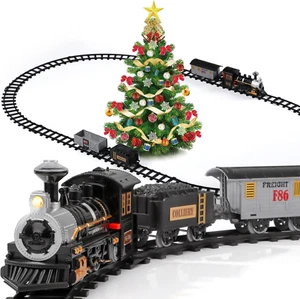 Christmas Train Set Toys for Kids, Toy Train Set with Light & Sound for under Ch - Picture 1 of 5