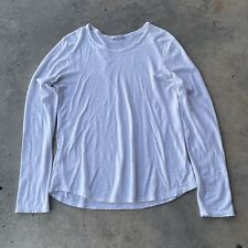James Perse Standard White Cotton Modal Long Sleeve Blank Shirt Size 3 Womens 