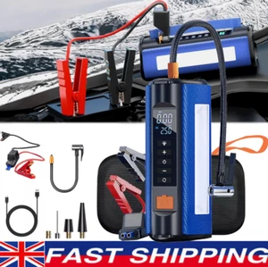 2000A Car Jump Starter With Air Compressor Pack Booster 12V 10000mah Power Bank - Picture 1 of 16