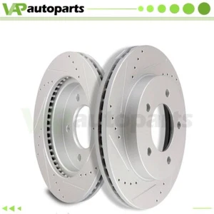 Front Brake Rotors Discs For Ford F-150 1997 1998 1999-2004 Drilled Slotted 2pcs - Picture 1 of 7