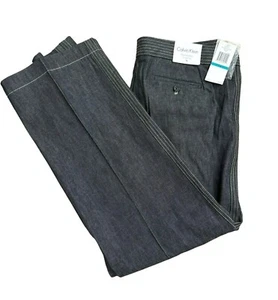 Calvin Klein The Hudson Gray Pants Size 16 Womens Cotton Trousers New NWT - Picture 1 of 5