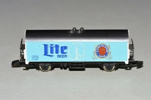 Z Scale Marklin 8600 Miller Lite Beer Light Blue Refrigerated Boxcar - Picture 1 of 6