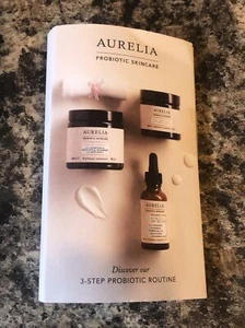 Aurelia 3 Step Probiotic Skincare Sample Set with Bamboo Muslin Cloth, New - Picture 1 of 6