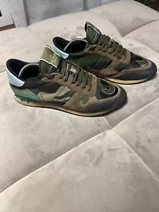 💯 ORIGINALE VALENTINO ROCKRUNNER CAMOUFLAGE SNEAKER Gr 43 Grün Green - Bild 1 von 7
