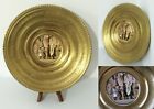 Judaica Vintage Copper Wall Decor Plate Jerusalem, Prayers at the Western Wall 