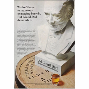 1969 Old Grand Dad: Make Our Own Aging Barrels Vintage Print Ad - Bild 1 von 1