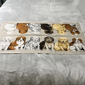 ROSE HUBBLE Puppies Panel Fabric Animals London Collection Puppies Draught 22x44 - Picture 1 of 4