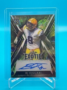 BJ OJULARI Rookie Auto 6/6 Kaleidoscope Peacock - 2023 Leaf Exotic Football RC