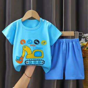Toddler Baby Boys Summer T-shirt Shorts Clothes Sets Casual Short Sleeve Outfits - Picture 1 of 26