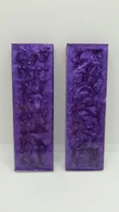 2pcs Purple Resin Knife Scales Handle,Blanks Knife, Handle Decoration #N144 - Picture 1 of 8