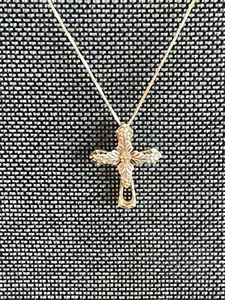Vintage Black Hills 10kt gold Cross With 18” 14kt Gold Chain. - Picture 1 of 10