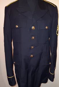 Army Service Uniform ASU Dress Blue Enlisted Coat Jacket 38 Reg. Excellent - Picture 1 of 6
