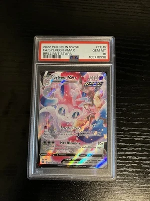 PSA 10 Sylveon VMAX TG15/TG30 Swsh09: Brilliant Stars Trainer Gallery Holo Foto 1 de 2