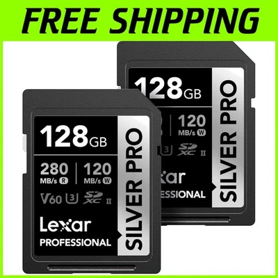 Durable UHS-II 128GB SD Card - 280MB/s Read & 120MB/s Write for Fast Workflow - Image 1 of 4