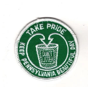Parche vintage Keep Pennsylvania hermoso, fondo verde de los años 80, Take Pride - Imagen 1 de 1