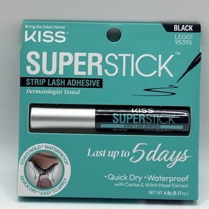 Kiss Super Stick 5-Day Extended Wear Strip Wimpernkleber, 4,8g, schwarz wasserdicht - Bild 1 von 6