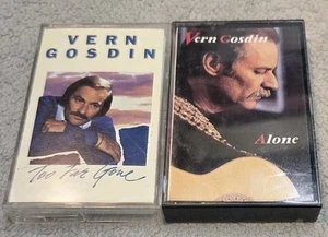 Lot 2 Vern Gosdin Cassettes Too Far Gone 1988 RCA\Alone 1989 Columbia - Bild 1 von 2