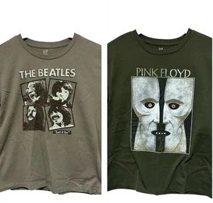 GAP Teen TShirts Boys L 10 Band Concert Tee Short Sleeve Crew Neck Set of 2 - Picture 1 of 6
