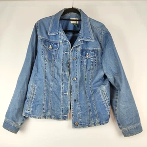 Lauren Jeans Company Women Jacket Size L Denim Light Blue Long Sleeve Button Up - Bild 1 von 11