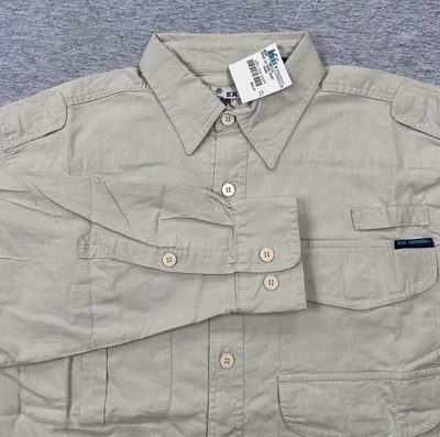Exofficio Shirt Mens Medium Khaki Long Sleeve Button Up Safari Outdoor Vintage - Image 1 of 4