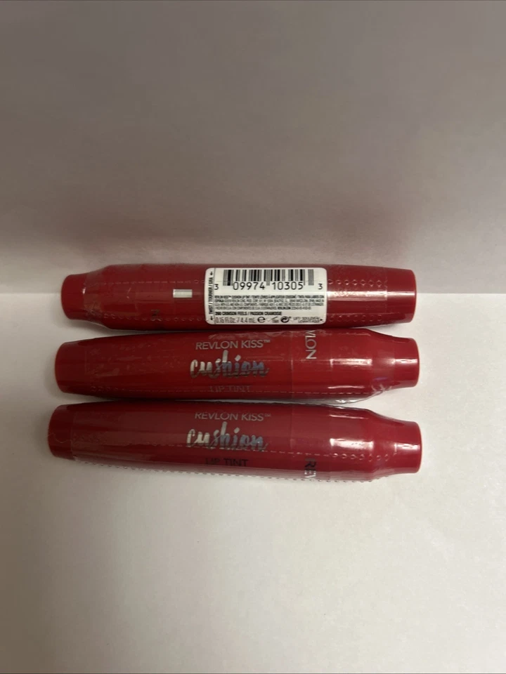 LOT OF 3 REVLON KISS CUSHION LIP TINT 260 CRIMSON FEELS 0.15oz EA SEALED - Image 1 of 1