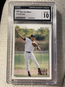 1992 Upper Deck Minor League - Derek Jeter #5 (RC) CGC 10 - Picture 1 of 2