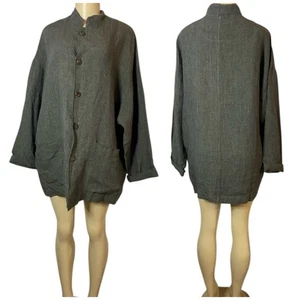 Eskandar Beachy Green Gray Linen Jacket Blazer Current Season Size XS/S/M/L (0) - Picture 1 of 13