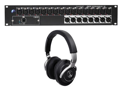 Soundcraft Mini Stagebox 16R 2U MSB16R 16x8 Analogue+Audio Technica Headphones - Image 1 of 4