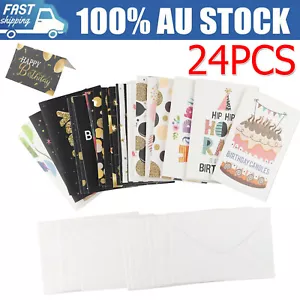 24PCS BIRTHDAY CARD Premium Bulk Mixed Party Card Birthday Card SALE Craft - Picture 1 of 7