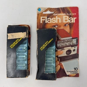 2 Vtg Sylvania Blue Dot Flash Bar 10 Flashes - Picture 1 of 2