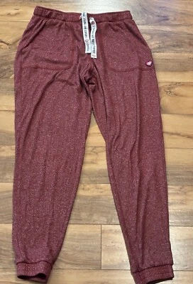 Pantalones de chándal BOBS by Skechers talla pequeña borgoña suaves elásticos pantalones de salón Foto 1 de 4