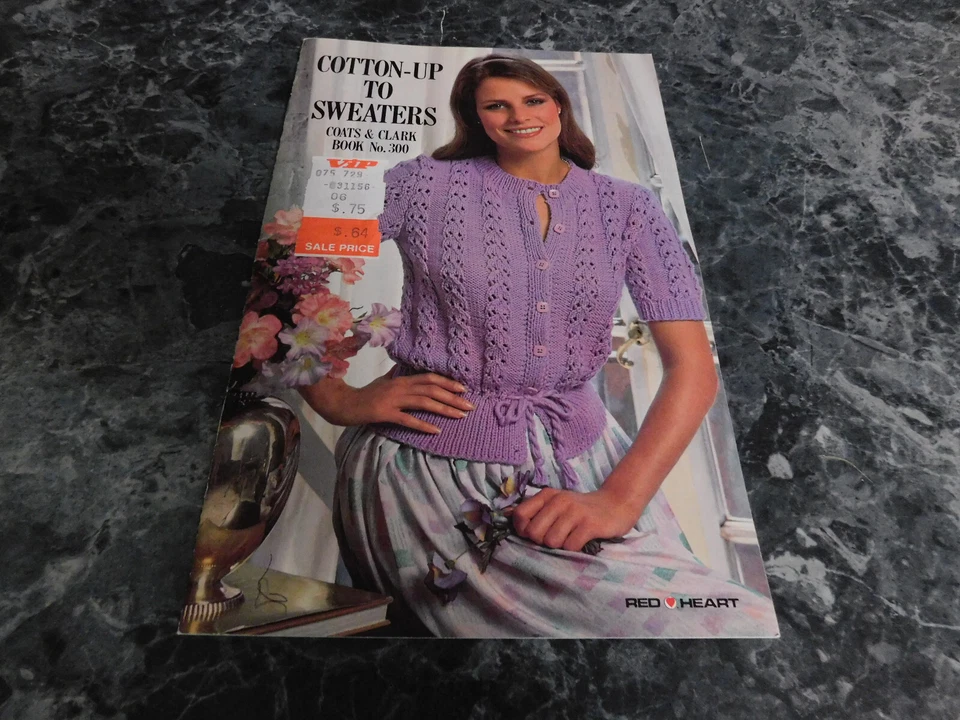 Cotton Up to Sweaters Book 300 Red Heart - Image 1 of 1