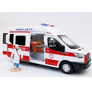 1:35 Ford Transit Automodell Krankenwagen Druckguss Spielzeug fur Kinder Männer - Bild 1 von 10