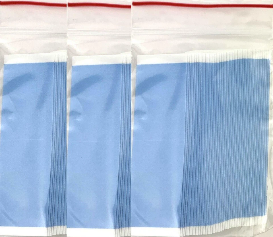 DOUBLE SIDED TAPE BLUE LINER STRAIGHT WIG 1" X 3"-108 PCS BY WALKER TAPE CO - Image 1 of 1